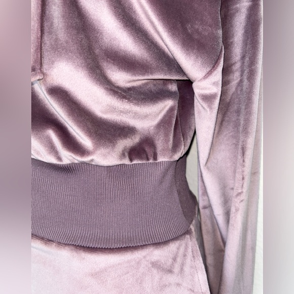 Derek Heart Velour Comfort Soft Hooded Mauve Dress Medium - Picture 10 of 12